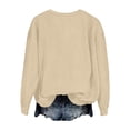 thumbnail image 4 of Xingjin Women's Halloween Crewneck Sweatshirt 2026 Pumpkin Ghost Graphic Long Sleeve Pullover Soft Fall Fashion Shirt Casual Wear Collection,Beige,L, 4 of 5