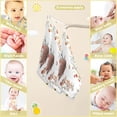 thumbnail image 3 of Dreamtimes 3 PCS Watercolor Mushrooms Baby Muslin Washcloths, Cute Hedgehog Face Towel Burp Cloths Ultra Soft Absorbent Cotton Bath Wipes Towels for Newborn Boys Girls, 3 of 7