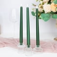thumbnail image 6 of BalsaCircle 3 Hunter Green 11" LED Taper Flameless Candles Lights Wedding Reception, 6 of 8