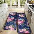 thumbnail image 4 of Kitchen Rugs Sets Of 2,Pioneer Flower Floral Print Pattern Anti Fatigue Kitchen Mat Rugs Non Slip Washable,Decorative Kitchen Floor Mats for Kitchen,Sink,Laundry,17"x47"+17"x47", 4 of 5