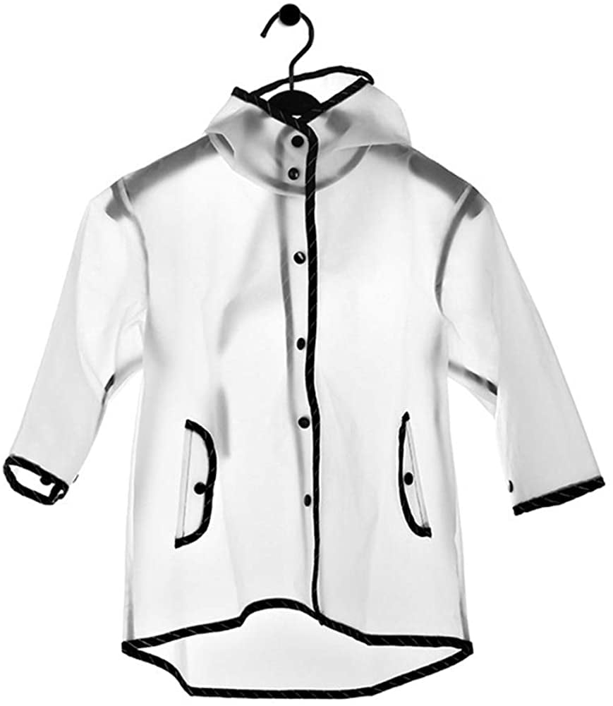 Clear Raincoat for Kids Girls Boys Poncho Rain Coats Quicksand Hood Lightweight