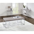 thumbnail image 3 of Home Square 2-Piece Furniture End Table Set in Natural Oak & Chrome, 3 of 4