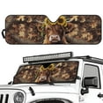 thumbnail image 2 of Psesaysky Highland Cow Hunting Camo Front Windshield Sun Shade Foldable Front Window Sun Shield Visor Fit for Off-road Vehicle Block UV Rays Car Accessories Heat Keep Car Cooler, 2 of 7