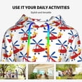 thumbnail image 4 of Uemuo Cartoon Helicopter Pattern Women's Hoodie with Eye-catching Drawstrings- Casual Pullover Hoodie with Kangaroo Pocket, Stylish Hooded Sweatshirt-Medium, 4 of 7