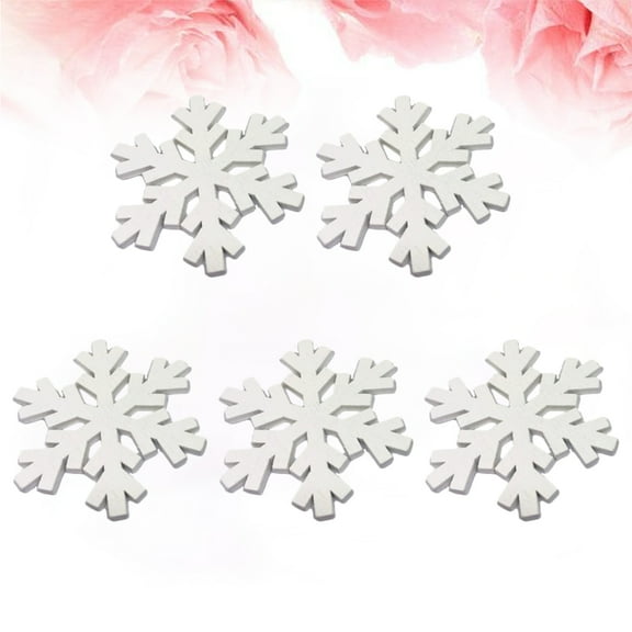 SEWCHICS 20PCS White Wood Snowflake Hanging Decorations for Winter Party, Holiday Home Décor, Christmas Tree Ornaments