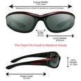 thumbnail image 2 of Bikershades Motorcycle Sunglasse Padded for Men and Women. Wraparound Wind and Dust Resistant Frame., 2 of 4