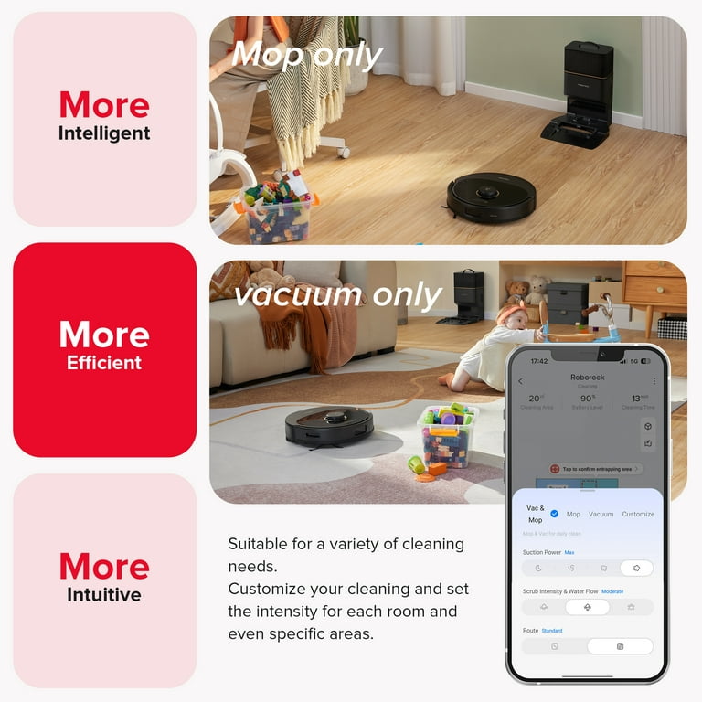 Xiaomi Robot Vacuum E12 Suction & Mop Robot, Smart Cleaning Plan with App  Control and Google