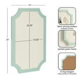 thumbnail image 5 of Kate and Laurel Holbrook Modern Framed Scallop Fabric Pinboard, 15 x 24, Green, Transitional Scalloped Bulletin Board for Use as Vision Board or Wall Organization, 5 of 8