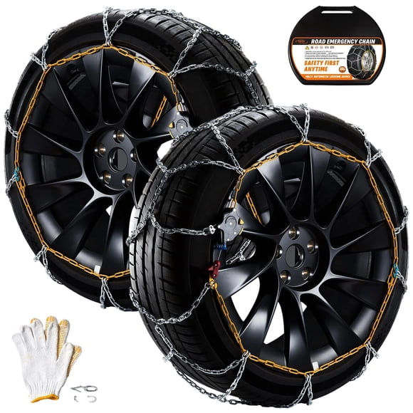 Cadenas para neumáticos de nieve DEDC para SUV, sedán y camioneta, juego de 2