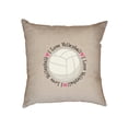 thumbnail image 1 of I Love Volleyball Pink Heart Ball Graphic Decorative Linen Throw Cushion Pillow Case with Insert, 1 of 6