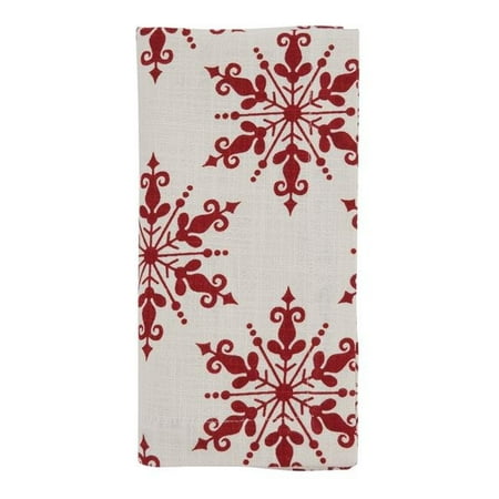 

SARO Table Napkin with Snowflake Design - Set of 4