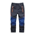 thumbnail image 2 of JIAYUE Boys Girls Cargo Pants Solid Color Straight-Leg Windproof Cargo Mid Waisted For Children Winter Sport Slacks, 2 of 8