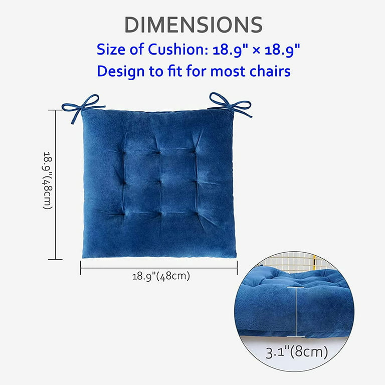 Square Chair Pads with Ties Tufted Seat Cushion Thick Outdoor/Indoor Floor  Pillow,Soft Thick Chair Cushion for Kids Reading Adult Office,Reduce