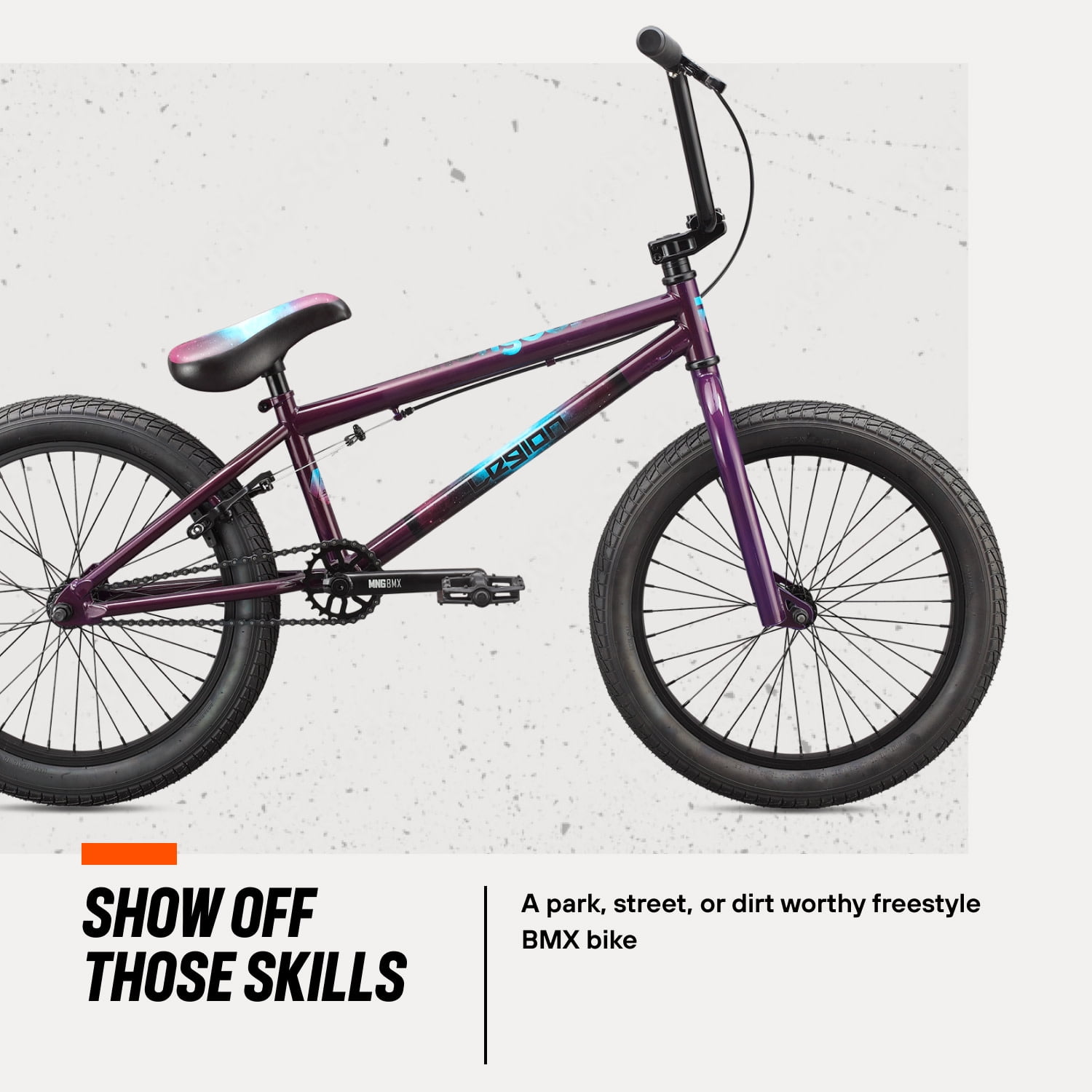 Mongoose Legion L40 Freestyle BMX Bike, 20-Inch Wheels, Ages 8 and up, Purple