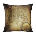 thumbnail image 1 of BOSDECO Old Vintage Retro on Ancient Map Travel Geography Navigation Pillow Case Pillow Cover 18x18 inch, 1 of 1