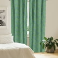 thumbnail image 2 of Ambesonne Botany Curtains, Exotic Palm Leaves Motifs, Pair of 28"x63", Fern Green Multicolor, 2 of 5