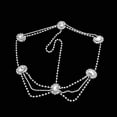 thumbnail image 3 of Bohemian Head Chain Crystal Teardrop Forehead Chain Wedding Prom Party Festival Hair Jewelry for Women and Girls (Silver), 3 of 10