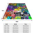 thumbnail image 4 of Geometry Dash Blanket Super Soft Cozy Throw Blanket Fuzzy Comfy Flannel Blanket Warm Plush Blankets For Couch, Sofa, Bed 40"X30", 4 of 6