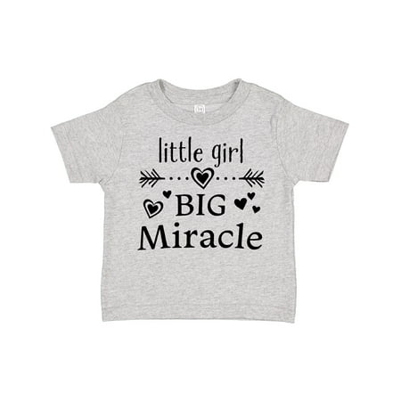 

Inktastic Little Girl Big Miracle Gift Toddler Toddler Girl T-Shirt