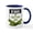 White/Navy Inside, variant on CafePress - Beware Of Crazy Frog Lady - 11 oz Ceramic Mug - Novelty Coffee Tea Cup