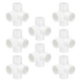 thumbnail image 1 of Uxcell Fitting 1-1/4" 4 Ways Connector Furniture Build Grade Pipe Coupling, White, 1 of 8