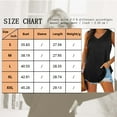 thumbnail image 4 of TEMOFON Tank Tops for Women V Neck Women Sleeveless Shirts Loose Fit Summer Tanks Flowy Casual Basic Tops Solid Color Black Size XL, 4 of 5