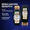 thumbnail image 4 of Garnier Whole Blends Rebalancing Cleansing Conditioner, Black Charcoal, All Hair Types, 26.6 fl oz, 4 of 8