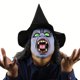 thumbnail image 1 of Máscara facial completa de látex con forma de bruja, disfraz de cosplay aterrador, 1 of 1