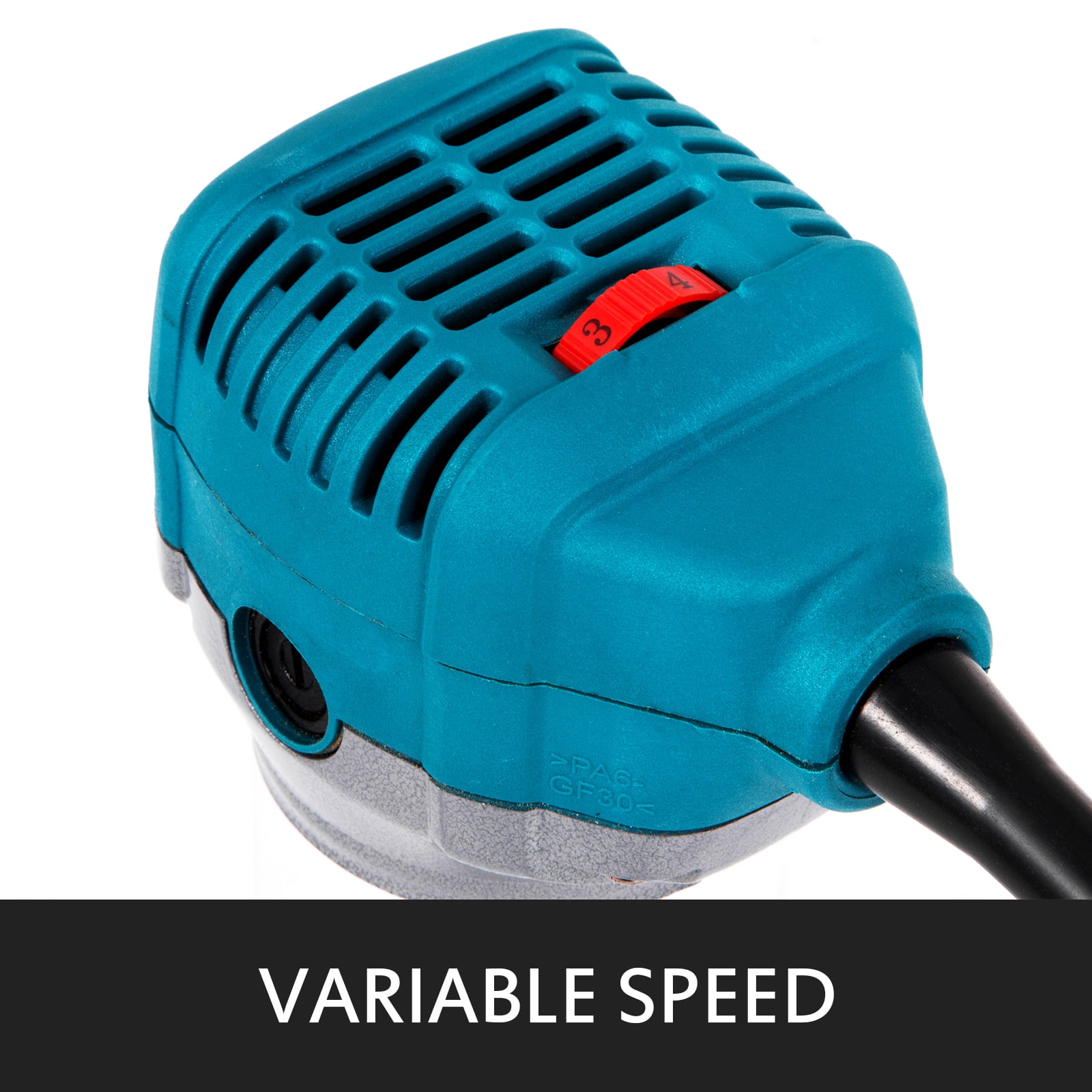VEVOR 800W Max Torque Variable Speed 30,000RPM Compact Router with Collets 1/4" & 3/8" 1x Plunge Base & 1x Tilt Base