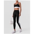 thumbnail image 2 of PISONIC Women 2 Piece Workout Sets Color Block Sports Bra High Waist Tummy Control Active Leggings Yoga Outfit Set, 2 of 7