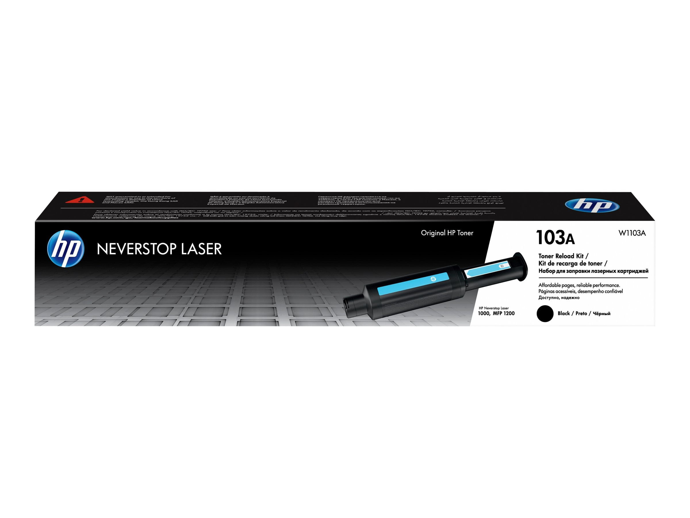 HP 103A Reload Kit - Black - toner refill - for Neverstop 1001, 1202; Neverstop  Laser 1000, MFP 1200, MFP 1201, MFP 1202 - Walmart.com