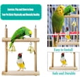 thumbnail image 4 of Paquete de 8 juguetes de madera para pájaros, coloridos juguetes para masticar, cadena de molares para loros, columpio de madera natural, juguete para masticar animales para periquitos, cacatúas, periquitos y pájaros ER, 4 of 5