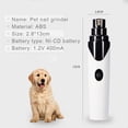 thumbnail image 4 of Pet Nail Grinder Rechargeable Cat and Dog Electric Nail Clippers  USB  Low Noise, 4 of 5