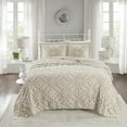 thumbnail image 2 of Madison Park Sabrina 100 Percent Cotton Tufted Bedspread Set in Beige, 2 of 10