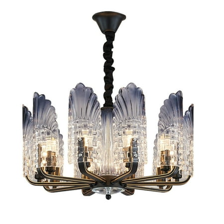 

OUKANING 10 Lights Modern Crystal Glass Chandelier Pendant Lamp Ceiling Lighting Fixture