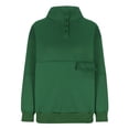 thumbnail image 4 of WEAIXIMIUNG Sweat à Capuche Zippé pour Femmes Léger Pull Uni Col en V Sans Capuche Manches Longues, 4 of 5