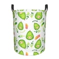 thumbnail image 6 of Picia Kawaii Avocado Large Laundry Basket, Waterproof, Freestanding Laundry Hamper, Collapsible Tall Clothes Hamper with Extended Handles-Medium, 6 of 8