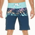 thumbnail image 2 of guisaled Swim Trunks for Men 7 Inch Inseam Board Shorts Swimsuit Quick Dry Drawstring Elastic Waisted Beach Shorts with Cargo Pockets, 2 of 6
