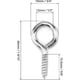 thumbnail image 5 of Set Of 60 Piton Visser, 40 X 19 Mm, Ring Screws, Galvanized, For Hardware, Curtain Rope Chains, Craft Items., 5 of 5