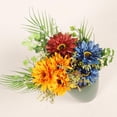 thumbnail image 4 of Kozart Artificial Fall Silk Sunflowers Bright Yellow Sunflower Bouquets for Home Wedding Decoration Table Centerpieces Garden Craft Decor, 4 of 5