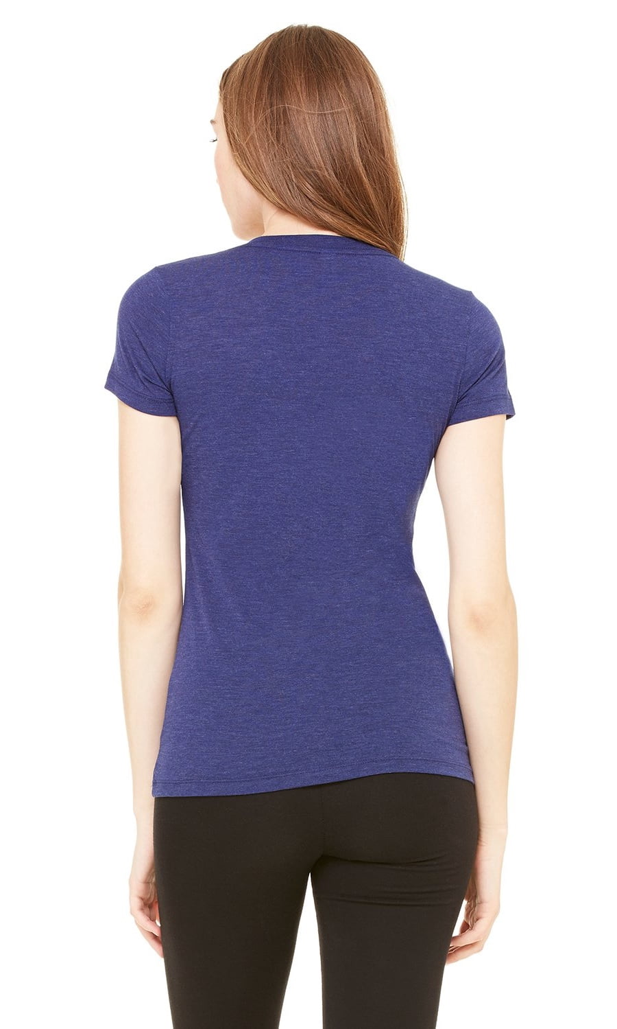 Women's Triblend Short-Sleeve Deep V-Neck T-Shirt