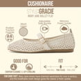 thumbnail image 3 of Cushionaire Gracie Mesh Mary Jane Flats for Women - Breathable Ballet Flats with Adjustable Buckle Strap and Memory Foam Cushioning, 3 of 17
