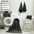 thumbnail image 4 of Jessy Home 4 Pack Oversized Bath Sheet Towels 700 GSM Ultra Soft Black Bath Towel Set, 4 of 8