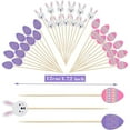 thumbnail image 3 of Hagloyecr Easter Picks, Easter Egg Bamboo Skewers Rabbit Toothpicks for Appetizers, Charcuterie Accessories, Bamboo Sticks, Food Picks for Kids, Easter Decor 1PCS, 3 of 5