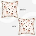 thumbnail image 3 of Fotbe Milk Tea Pattern Velvet Decorative Throw Pillow Covers with Elegant Piping, Soft Plush Cushion Cover for Sofa, Bed, Car, Office-16"x16", 3 of 8