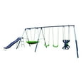 Sportspower Outdoor Rosemead Metal Swing Set with Roman Glider, Saucer