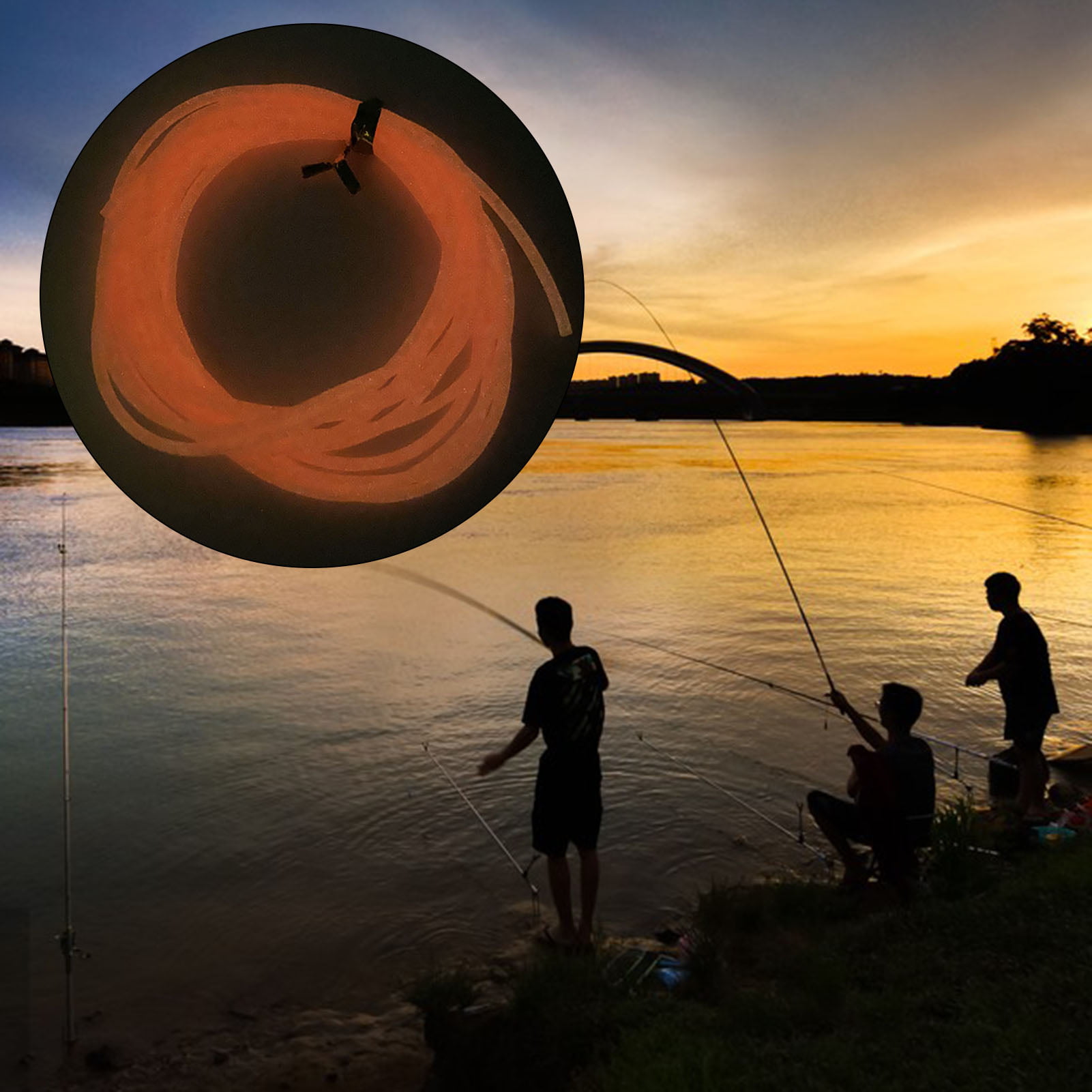 Lomubue 2m Fishing Luminous Tube Flexible Wear-resistant Glow in