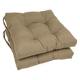 thumbnail image 1 of 16-inch Solid Twill Square Tufted Chair Cushions (Set of 2), 1 of 2
