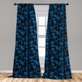 thumbnail image 5 of Ambesonne Camouflage Curtains, Dark Tones Hiding, Pair of 28"x84", Army Green Black and Blue, 5 of 5