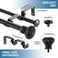 thumbnail image 6 of Urbanest Fluted Ball Adjustable Double Curtain Rod Set, 6 of 6